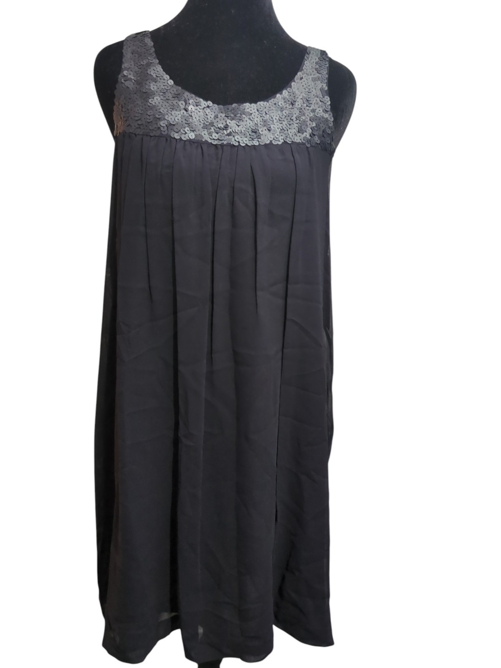 Theory x Neiman Marcus 100% Silk Sequin Black Piedmont  Mini Tank Dress NWT Sz 6